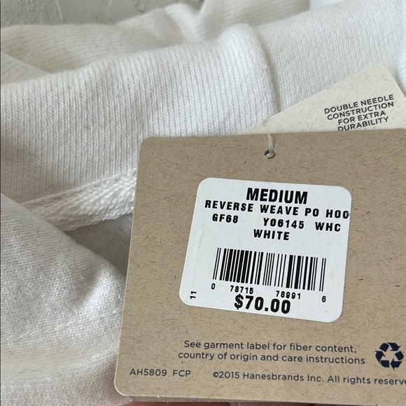 Champion White Sweater with Ribbed Cuffs and Relaxed Fit - Picture 5 of 9